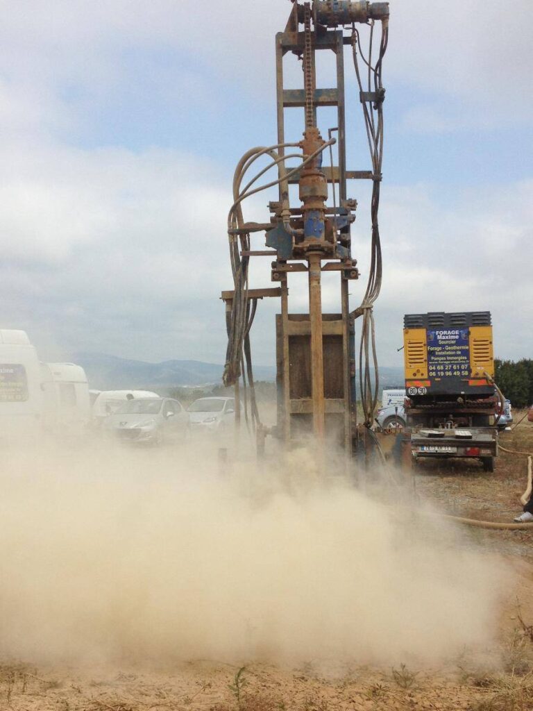 forage maxime - foreuse en action