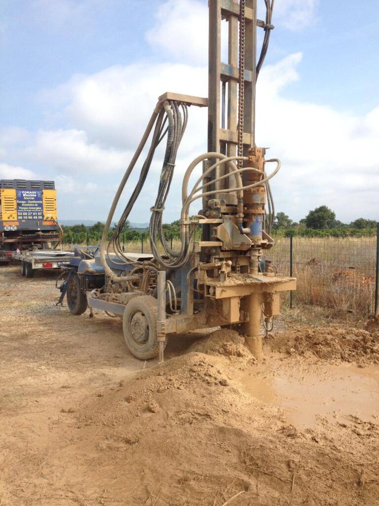 forage maxime - foreuse en action