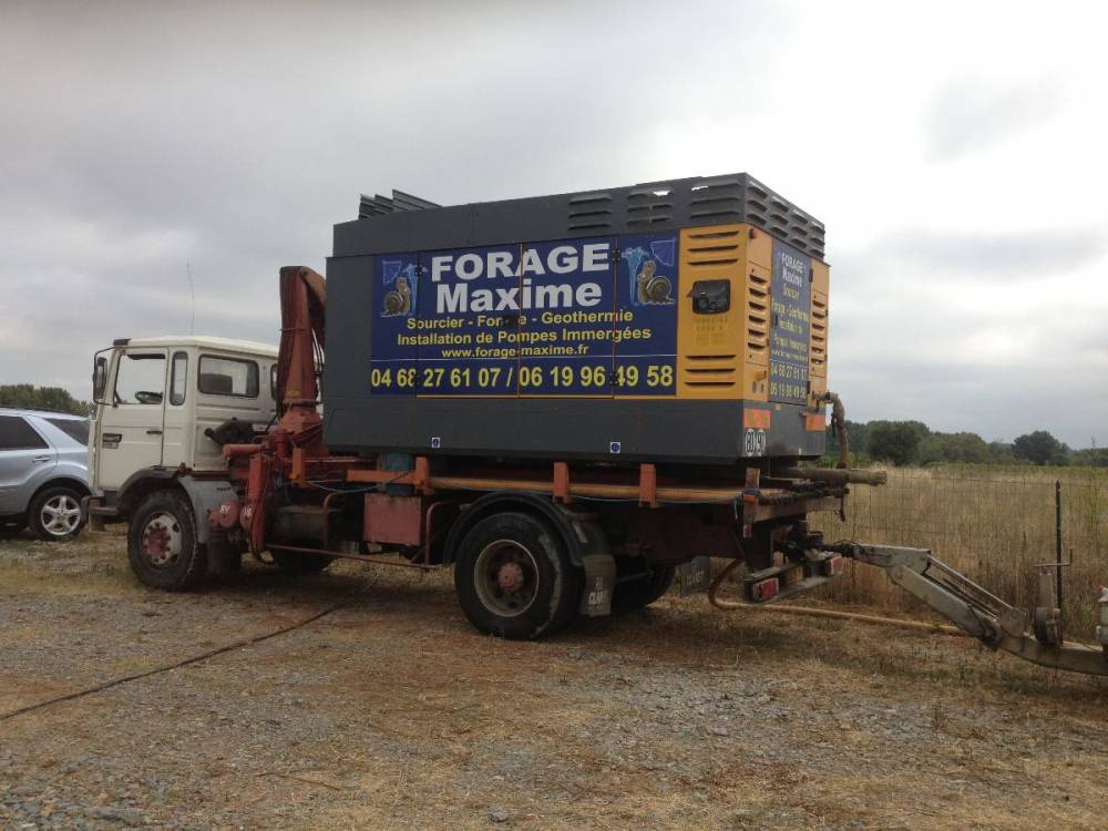 forage maxime - camion de pompage